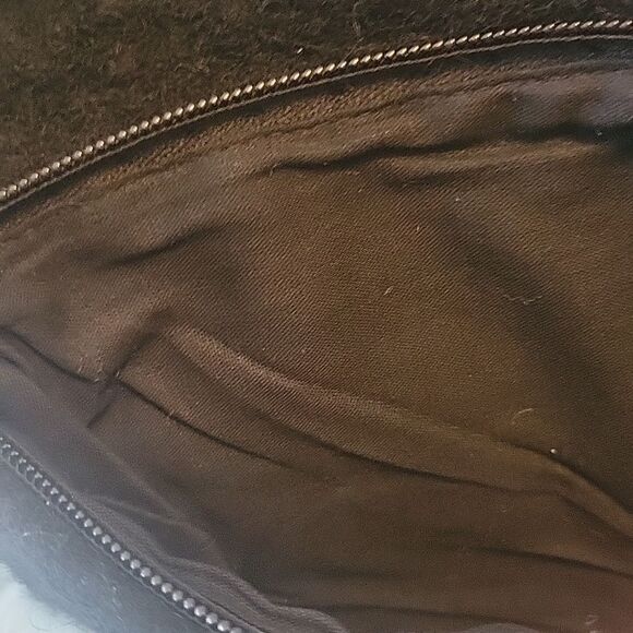 Handmade boiled wool christmas poinsettia black holiday purse - Picture 7 of 11